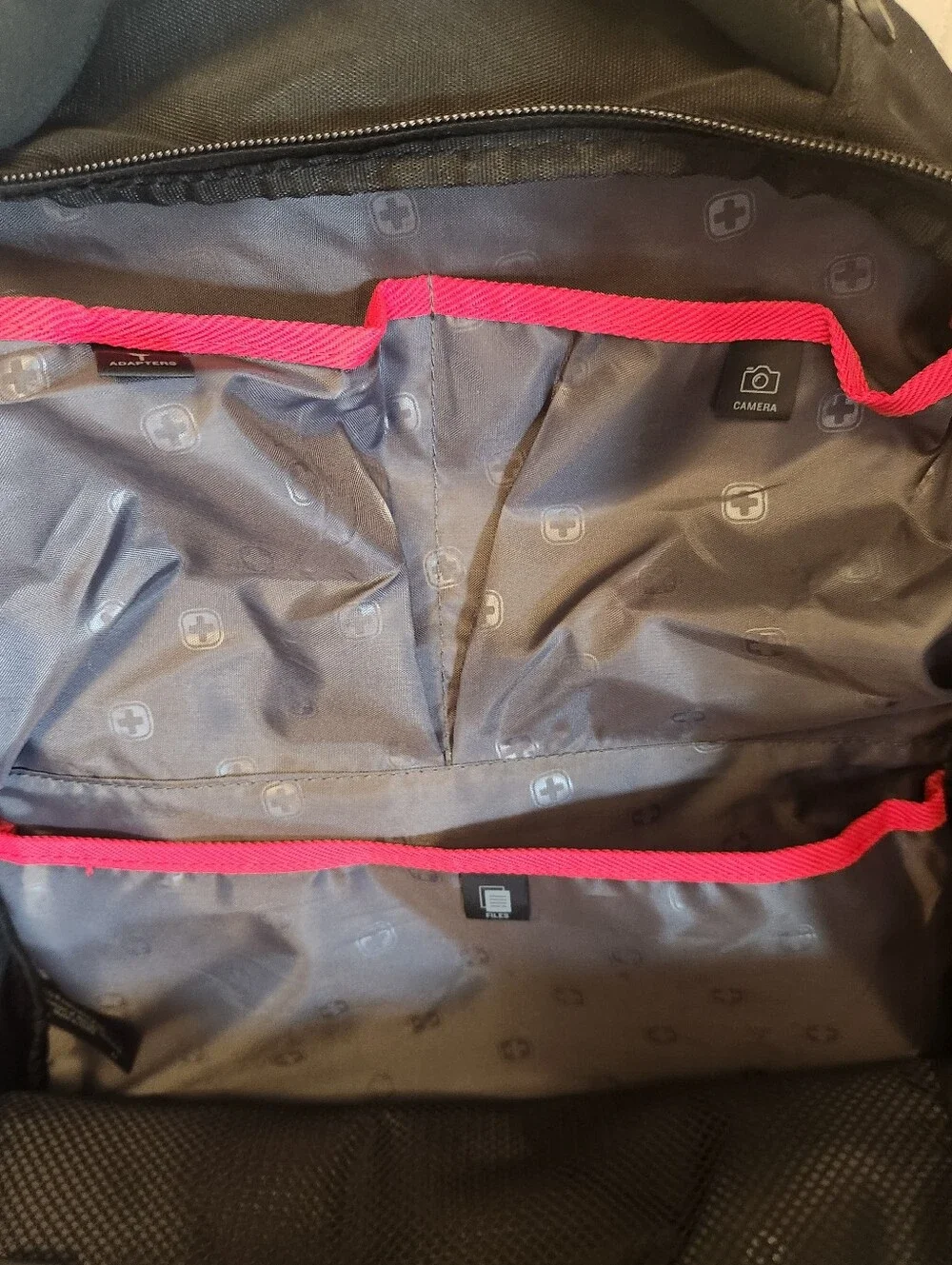 SwissGear Black Men's Travel & Laptop Backpack with Red Logo